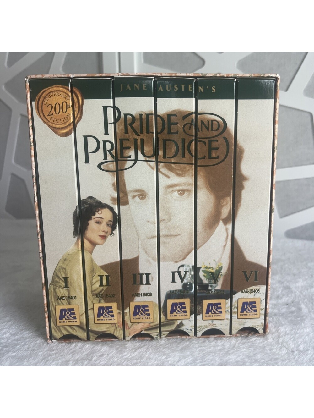 PRIDE & PREJUDICE 200th ANNIVERSARY 6-VHS Set Colin Firth A&E 1996
